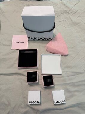 Pandora Pink and White Jewelry Gift Box Collection